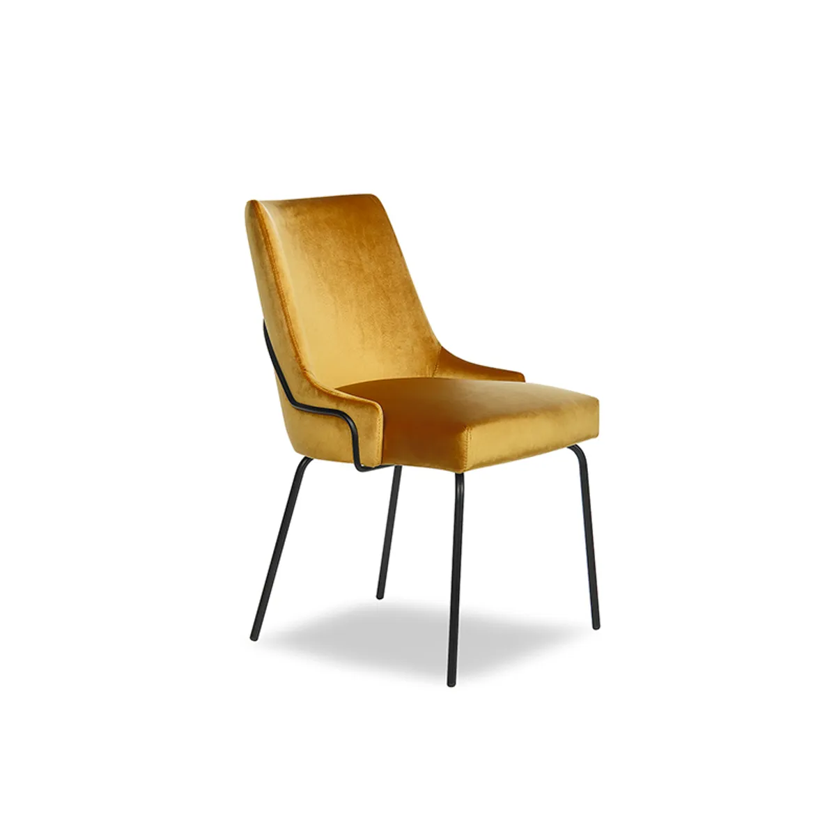 Avenue Metal Side Chair Gold