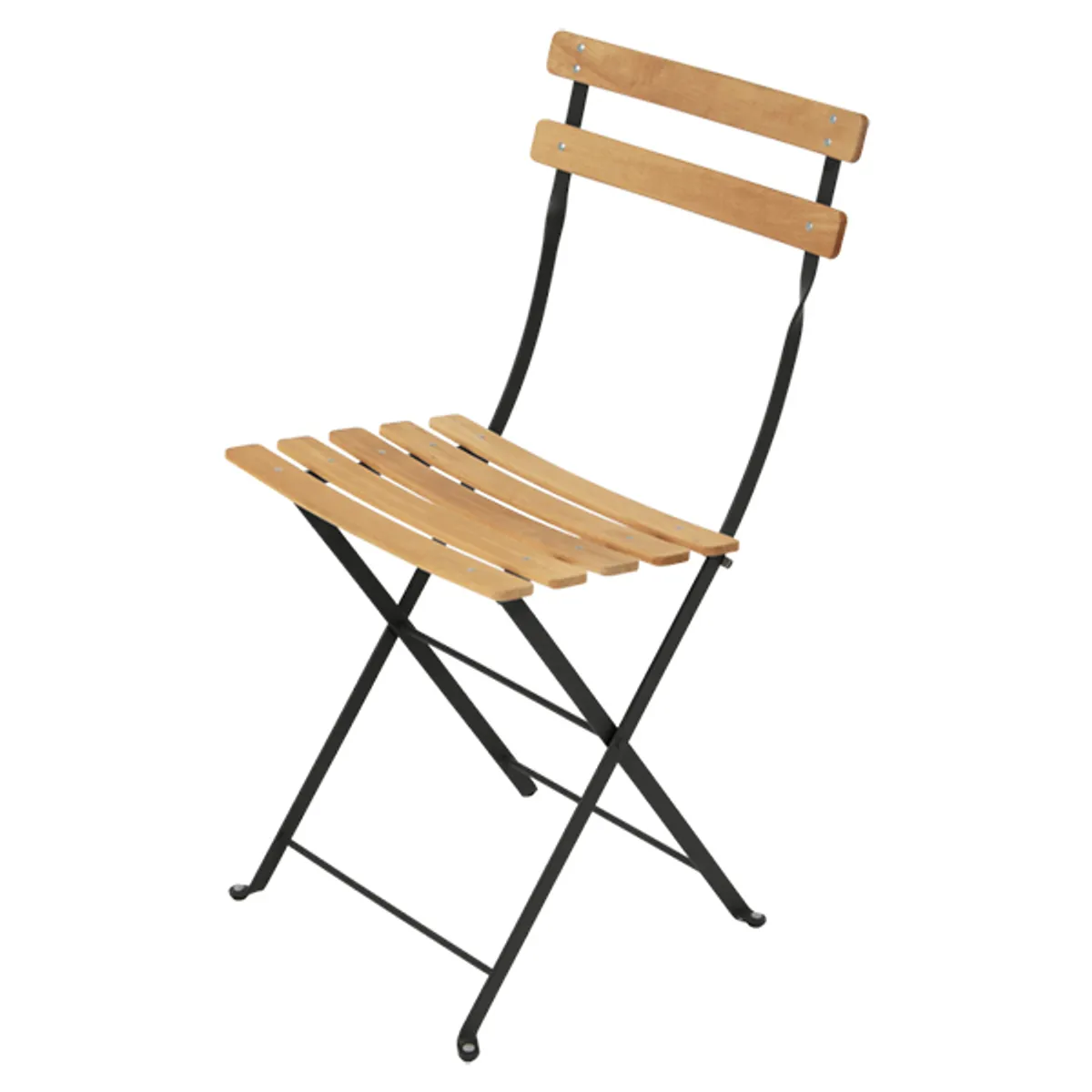 Bistro Natural Beech Wood Outdoor Chair In Black