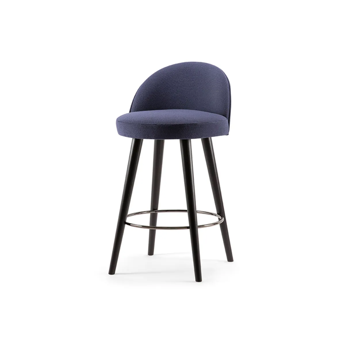 Shirley Bar Stool Purple Upholstery And Wooden Legs Insideoutcontracts 2