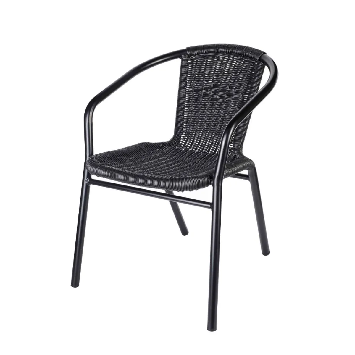 Black Wicker armchair 1