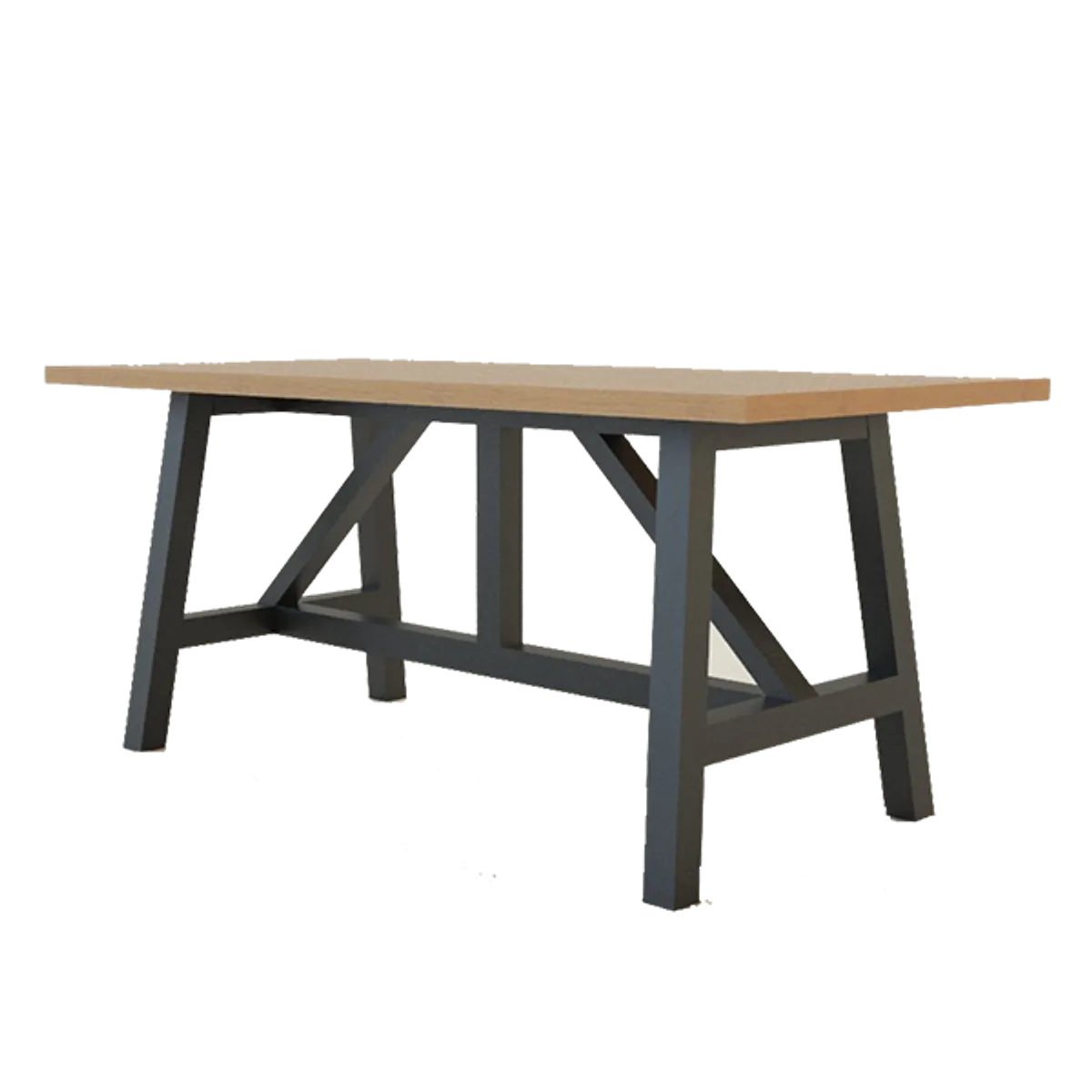 Web Oxford Trestle Table Metal Frame Bespoke